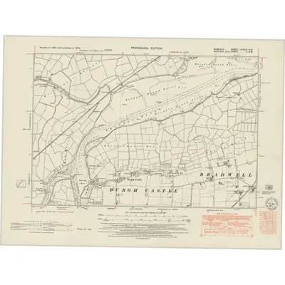 1946 Map of Norfolk LXXVIII.NW, 1950 Print