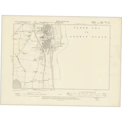 1903 Map of Norfolk LXXVIII.SE, 1906 Print