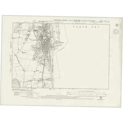 1938 Map of Norfolk LXXVIII.SE, 1944 Print
