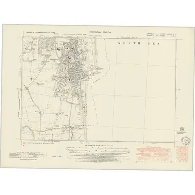 1946 Map of Norfolk LXXVIII.SE, 1951 Print