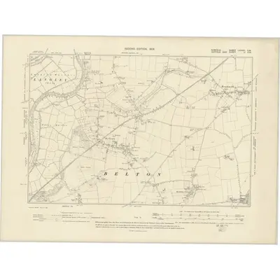 1904 Map of Norfolk LXXVIII.SW, 1906 Print