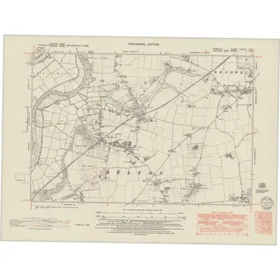 1946 Map of Norfolk LXXVIII.SW, 1950 Print