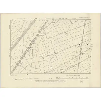 1904 Map of Norfolk LXXX.NE, 1906 Print