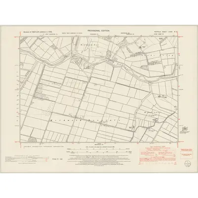 1950 Map of Norfolk LXXXI.NE, 1953 Print