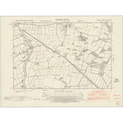 1950 Map of Norfolk LXXXI.NW, 1953 Print