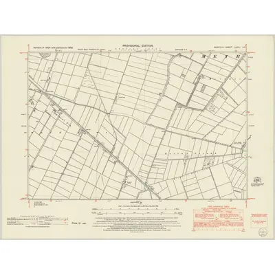 1950 Map of Norfolk LXXXI.SE, 1952 Print
