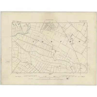 1883 Map of Norfolk LXXXII.NW, 1884 Print