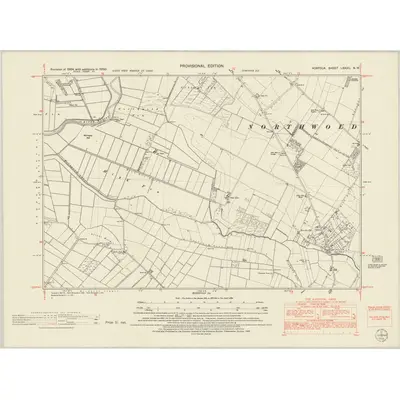 1950 Map of Norfolk LXXXII.NW, 1952 Print