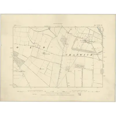 1883 Map of Norfolk LXXXII.SE, 1884 Print