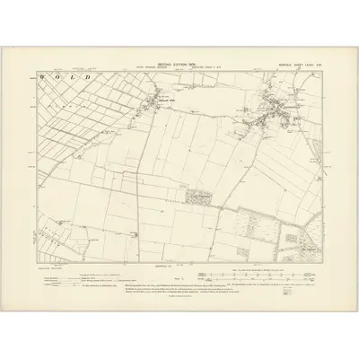 1904 Map of Norfolk LXXXII.SW, 1906 Print