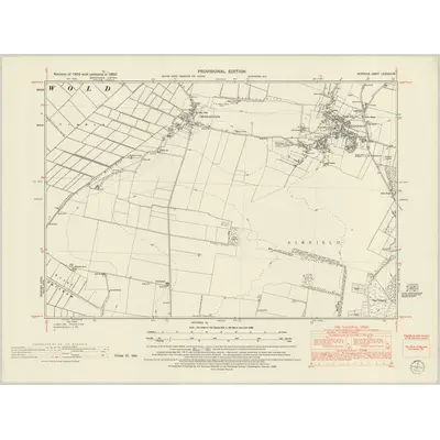 1950 Map of Norfolk LXXXII.SW, 1952 Print