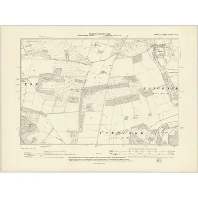 1904 Map of Norfolk LXXXIII.NW, 1906 Print
