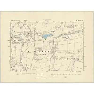 1882 Map of Norfolk LXXXIII.SE, 1883 Print