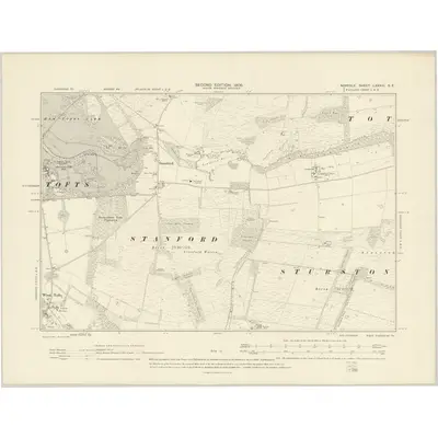 1904 Map of Norfolk LXXXIII.SE, 1906 Print