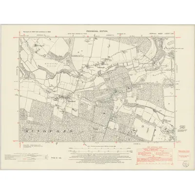 1950 Map of Norfolk LXXXIII.SW, 1953 Print