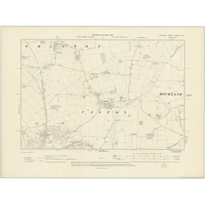 1904 Map of Norfolk LXXXIV.NE, 1906 Print