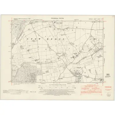 1950 Map of Norfolk LXXXIV.SE, 1953 Print