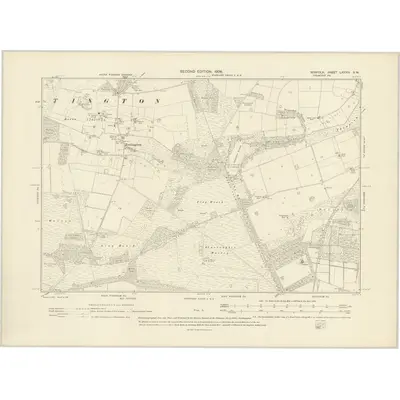 1904 Map of Norfolk LXXXIV.SW, 1906 Print