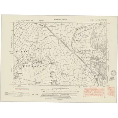 1946 Map of Norfolk LXXXIX.NE, 1951 Print