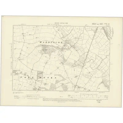 1903 Map of Norfolk LXXXIX.SE, 1906 Print