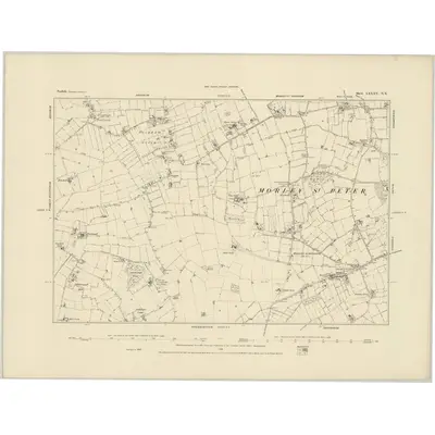 1882 Map of Norfolk LXXXV.NE, 1885 Print