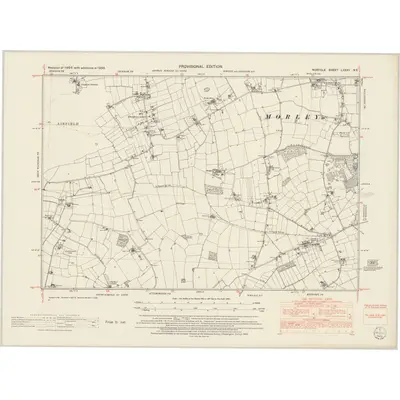 1950 Map of Norfolk LXXXV.NE, 1953 Print