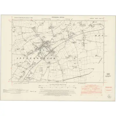 1950 Map of Norfolk LXXXV.SE, 1953 Print