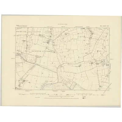 1881 Map of Norfolk LXXXV.SW, 1885 Print