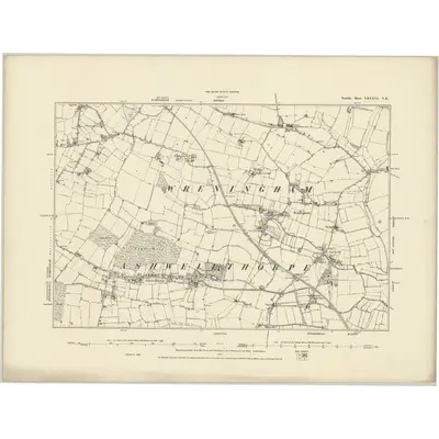 1882 Map of Norfolk LXXXVI.NE, 1887 Print