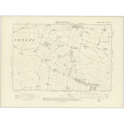 1905 Map of Norfolk LXXXVI.SW, 1907 Print