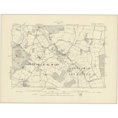1880 Map of Norfolk LXXXVII.NE, 1887 Print