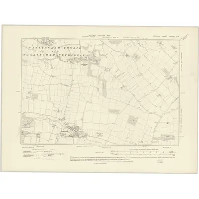 1905 Map of Norfolk LXXXVII.SE, 1907 Print