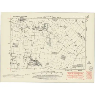 1946 Map of Norfolk LXXXVII.SE, 1951 Print