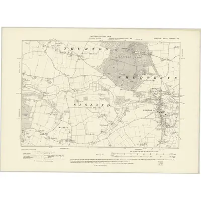 1905 Map of Norfolk LXXXVIII.NE, 1908 Print