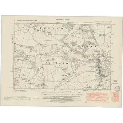 1946 Map of Norfolk LXXXVIII.NE, 1951 Print