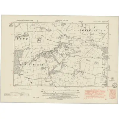 1946 Map of Norfolk LXXXVIII.NW, 1951 Print