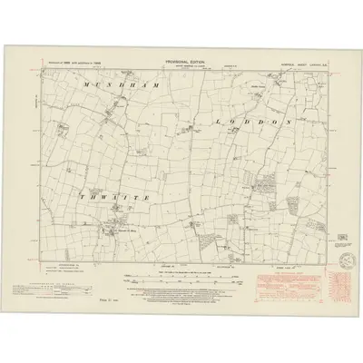 1946 Map of Norfolk LXXXVIII.SE, 1951 Print