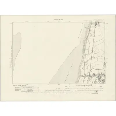 1927 Map of Norfolk V.SE, 1929 Print