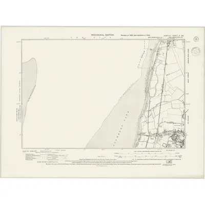 1938 Map of Norfolk V.SE, 1944 Print