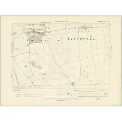 1904 Map of Norfolk VI.NE, 1906 Print
