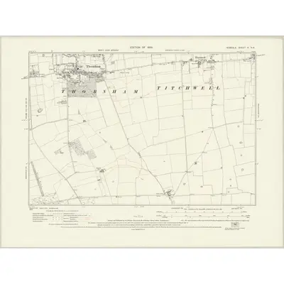1927 Map of Norfolk VI.NE, 1929 Print