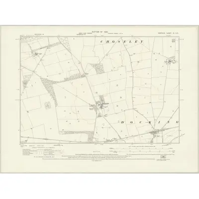 1927 Map of Norfolk VI.SE, 1929 Print