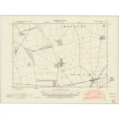 1950 Map of Norfolk VI.SE, 1952 Print