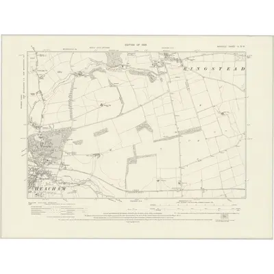 1926 Map of Norfolk VI.SW, 1929 Print