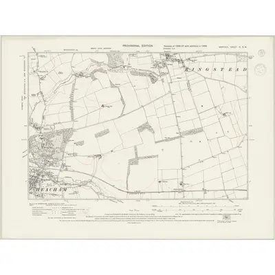 1938 Map of Norfolk VI.SW, 1944 Print