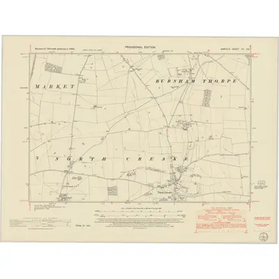 1950 Map of Norfolk VII.SE, 1952 Print