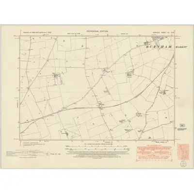 1950 Map of Norfolk VII.SW, 1952 Print