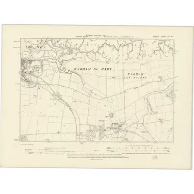 1904 Map of Norfolk VIII.NE, 1907 Print