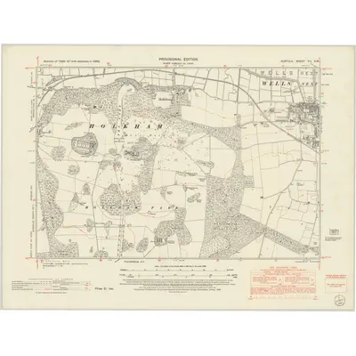 1950 Map of Norfolk VIII.NW, 1952 Print