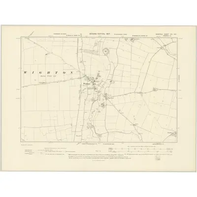 1904 Map of Norfolk VIII.SE, 1907 Print